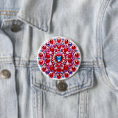 Farbherz-Juwelen-Mandala-Design Button (Beispiel)