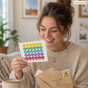 Farbherz Kansas Stolz auf den Bundesstaat Postkarte