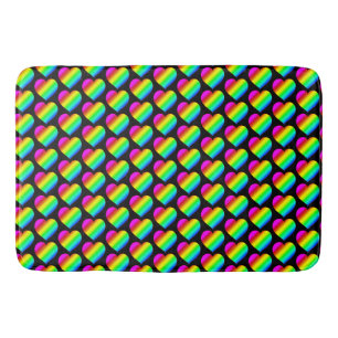 Farbherz Regenbogen Liebe Helle Farbe Badematte