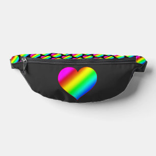 Farbherz Regenbogen Liebe Helle Farbe Bauchtasche