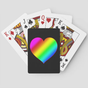 Farbherz Regenbogen Liebe Helle Farbe Spielkarten