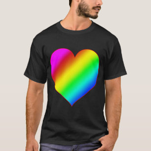 Farbherz Regenbogen Liebe Helle Farbe T-Shirt