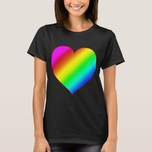 Farbherz Regenbogen Liebe Helle Farbe T-Shirt