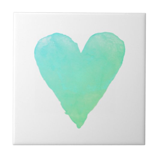 Farbherz zeichne benutzerdefiniertes Quadrat Fliese (Vorderseite)