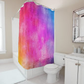 Farbhintergrund. Rot-blau-gelbe Farbe in Grunge Duschvorhang (Beispiel)