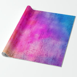 Farbhintergrund. Rot-blau-gelbe Farbe in Grunge Geschenkpapier