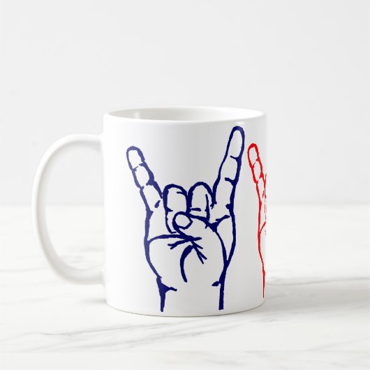 Farbhorn-Tasse des Metall3 Kaffeetasse (Links)