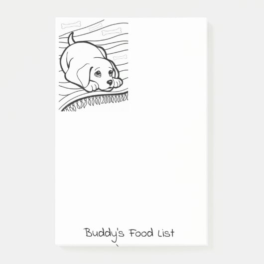 Farbhund nach der Aufnahme Post-it Klebezettel (Vorderseite)