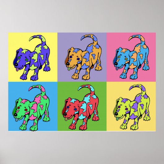 Farbhunde Poster (Vorne)