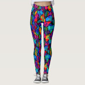 Farbig abstrakt leggings (Vorderseite)