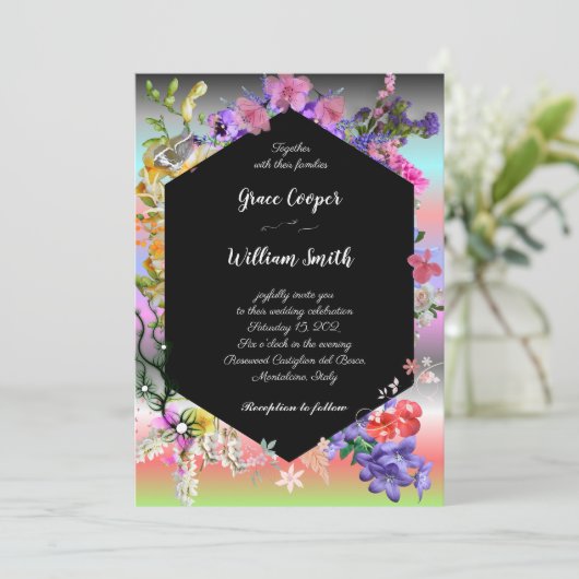 farbig einladung (Stehend Vorderseite)