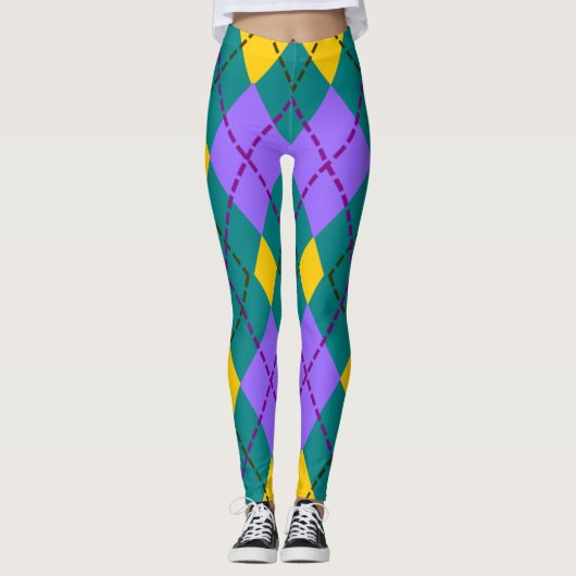 Farbig gemusterte Leggings (Vorderseite)