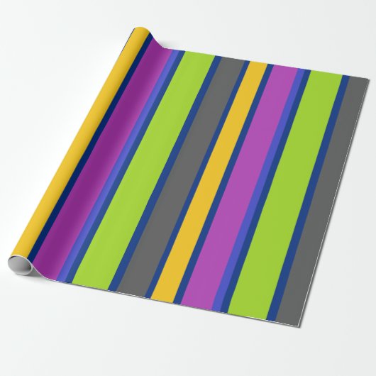 Farbig gestreift geschenkpapier (Ungerollt)