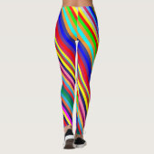 Farbig gestreifte Leggings (Rückseite)