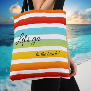 Farbig gestreifte Regenbogen-Muster-Tasche Tasche