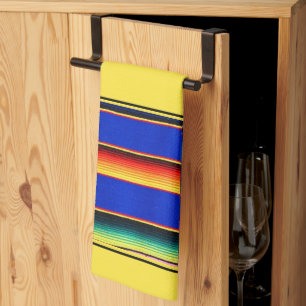 Farbig gestreiftes Serape Küchentuch