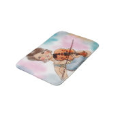 Farbig illustrierter Badematte - Violine (Schrägansicht)
