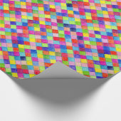 Farbig in Grafik-Paper-Quadrate - Diagonal-Geschen Geschenkpapier (Ecke)