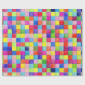 Farbig in Grafik-Papierquadraten Geschenkpapier (Flach)