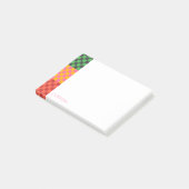 Farbig karierte benutzerdefinierte Name  Post-it Klebezettel (angewinkelt)