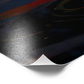 Farbig leuchtendes Herz über Wasser Fotodruck (Ecke)