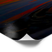 Farbig leuchtendes Herz über Wasser Poster (Ecke)