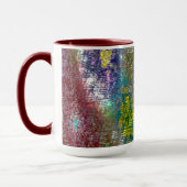 Farbig mit Grooves und abgenutzter Farbe Tasse (Links)