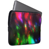 Farbig mit Rauigkeit überragt von schwarzer Farbe Laptopschutzhülle (Vorne Rechts)