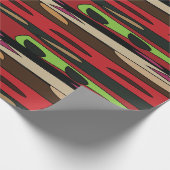 Farbig moderner Teppich gestreiftes Muster Geschenkpapier (Ecke)