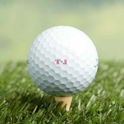 farbig, Personalisiert Mit Monogramm Golfball (Insitu T-Shirt)