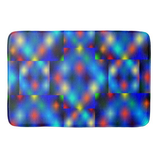 Farbig simuliert das Bild den Flößenschwung, über Badematte (Vorderseite)