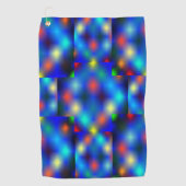 Farbig simuliert das Bild den Flößenschwung, über  Golfhandtuch (Vorderseite)