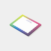 Farbig-trendige Retro-Wellenkante Post-it Klebezettel (angewinkelt)