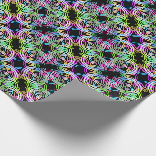 farbig überlappende Kreise Geschenkpapier (Ecke)