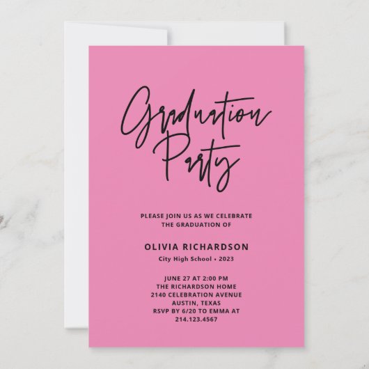 farbig und mutig | Foto Class of 2023 Grad Party Einladung (Rückseite)
