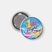 Farbige 1. Flug Flugzeug Souvenir Magnet (Vorderseite/Rückseite)