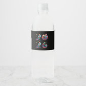 Farbige 2026- wasserflaschenetikett (Vorderseite)