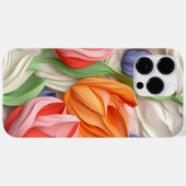 FARBIGE 3-D-BLICK TULIP-BLUME Case-Mate iPhone HÜLLE (Rückseite (Horizontal))