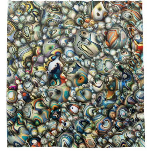 Farbige 3D-Abstrakt Duschvorhang (Vorderseite)