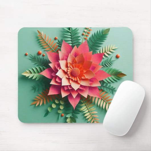 Farbige 3D-Blume Mousepad (Mit Mouse)