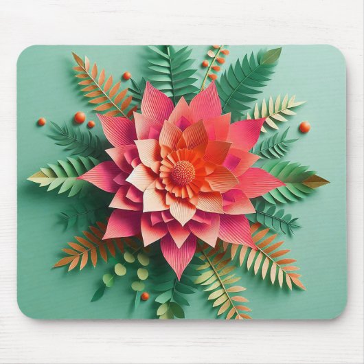 Farbige 3D-Blume Mousepad (Vorne)