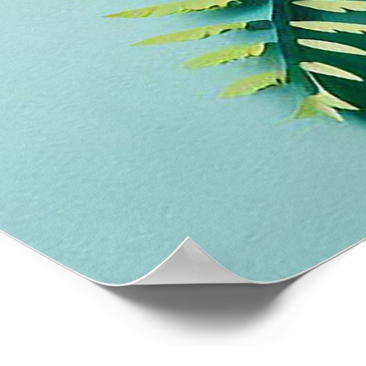 Farbige 3D-Blume Poster (Ecke)