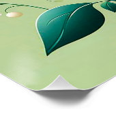 Farbige 3D-Blume Poster (Ecke)