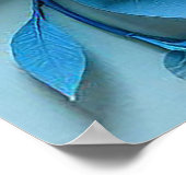 Farbige 3D-Blume Poster (Ecke)