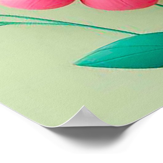 Farbige 3D-Blume Poster (Ecke)