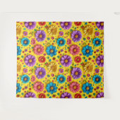 Farbige 3D-Blume Wandteppich (Vorderseite (Horizontal))