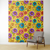 Farbige 3D-Blume Wandteppich (Beispiel)