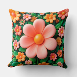 🌸 Farbige 3D-Blumen-Couch-Dekoration 🌸 Kissen