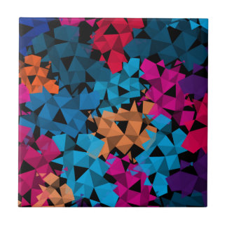 Farbige 3D-geometrische Formen Fliese