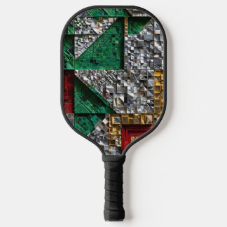 Farbige 3D-Mosaik-Skateboard - Moderne Luxus Pickleball Schläger